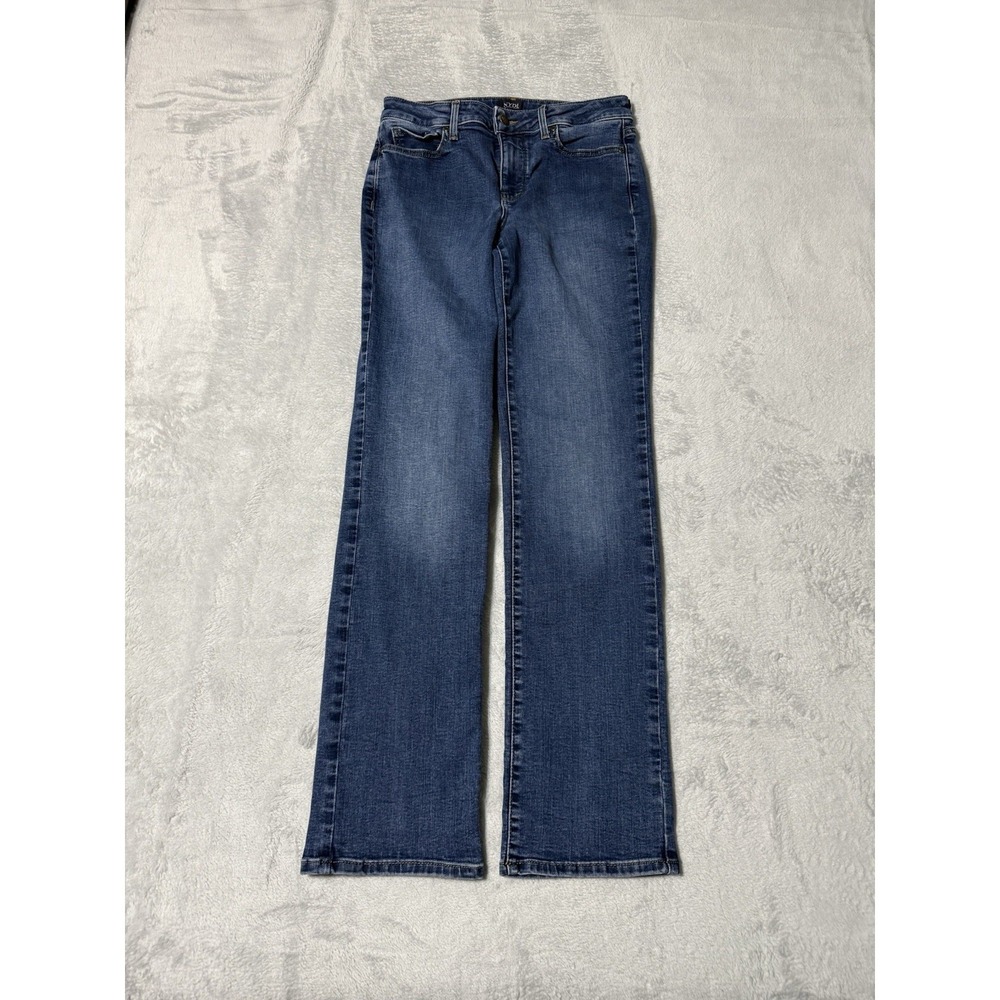 NYDJ Jeans Womens 6 Blue Marilyn Straight Medium Wash Stretch Denim 28x30.5